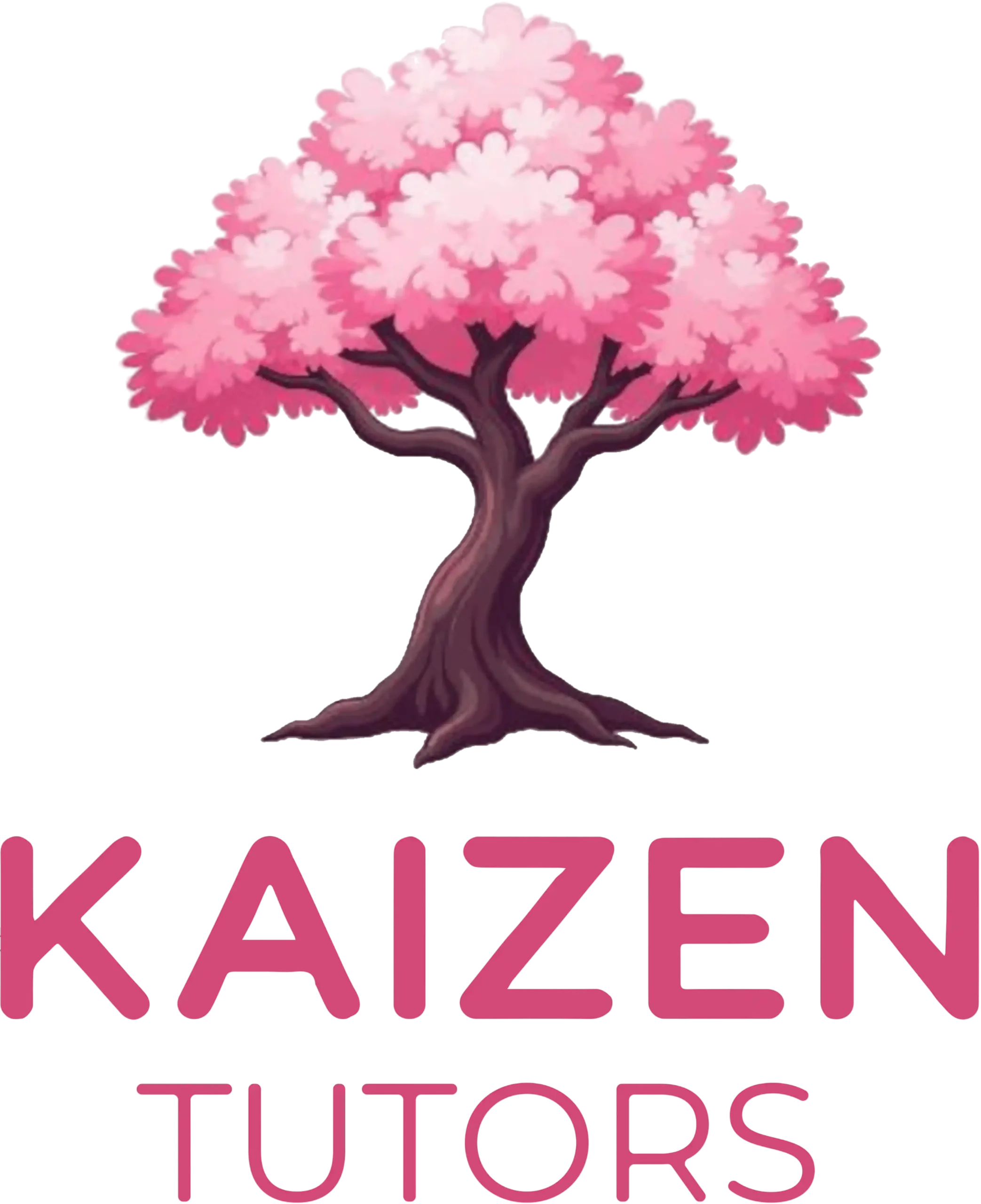 Kaizen Tutors cherry tree logo and wordmark